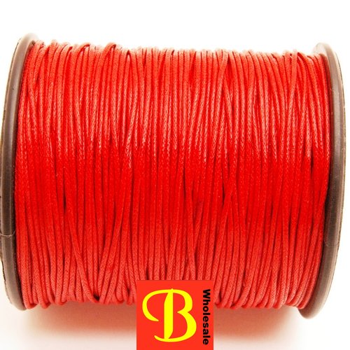 Waxkoord, rood, 1 mm (100 m.) - Click Image to Close